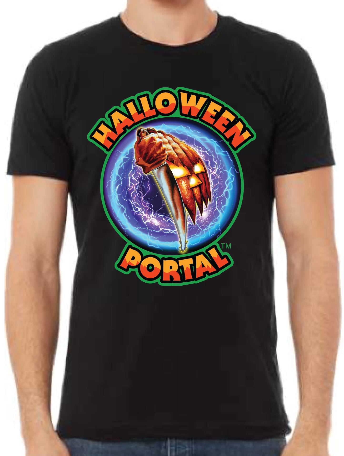 Halloween Portal Logo Men’s T-shirt – Black