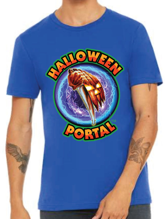 Halloween Portal Logo Men’s T-shirt – Royal Blue