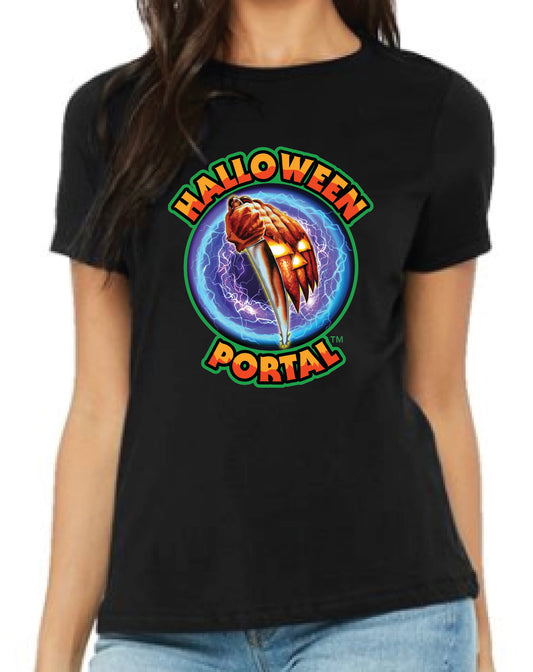 Halloween Portal Logo Women’s T-shirt – Black